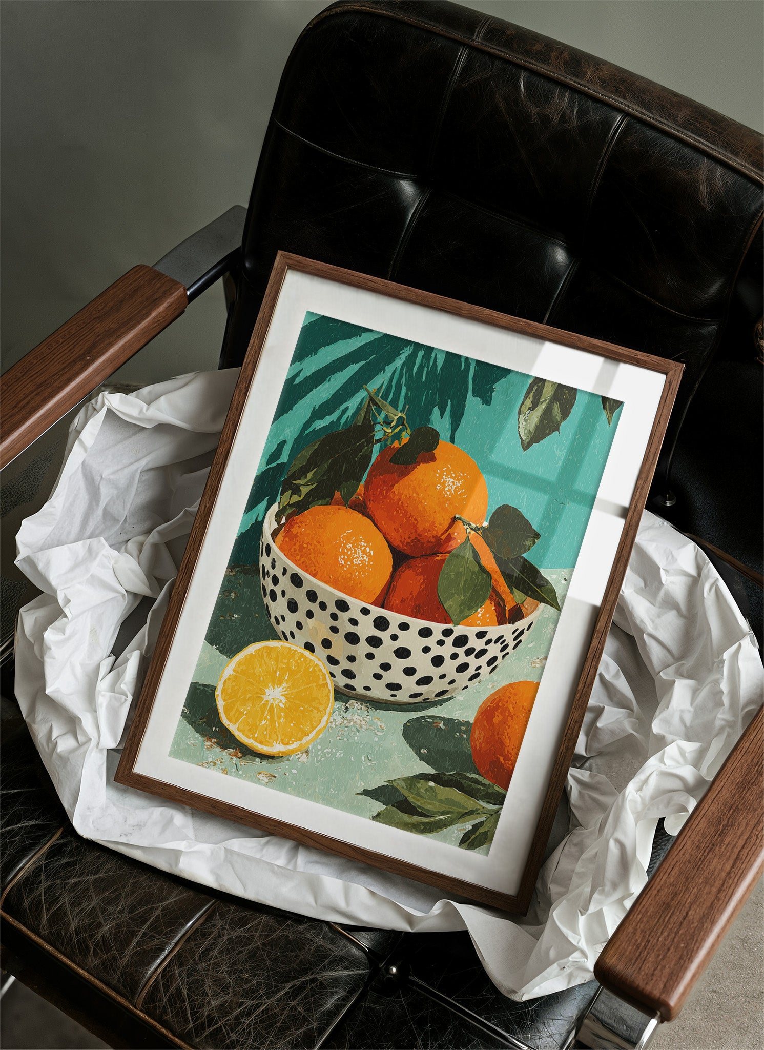 Oranges on a Teal Afternoon