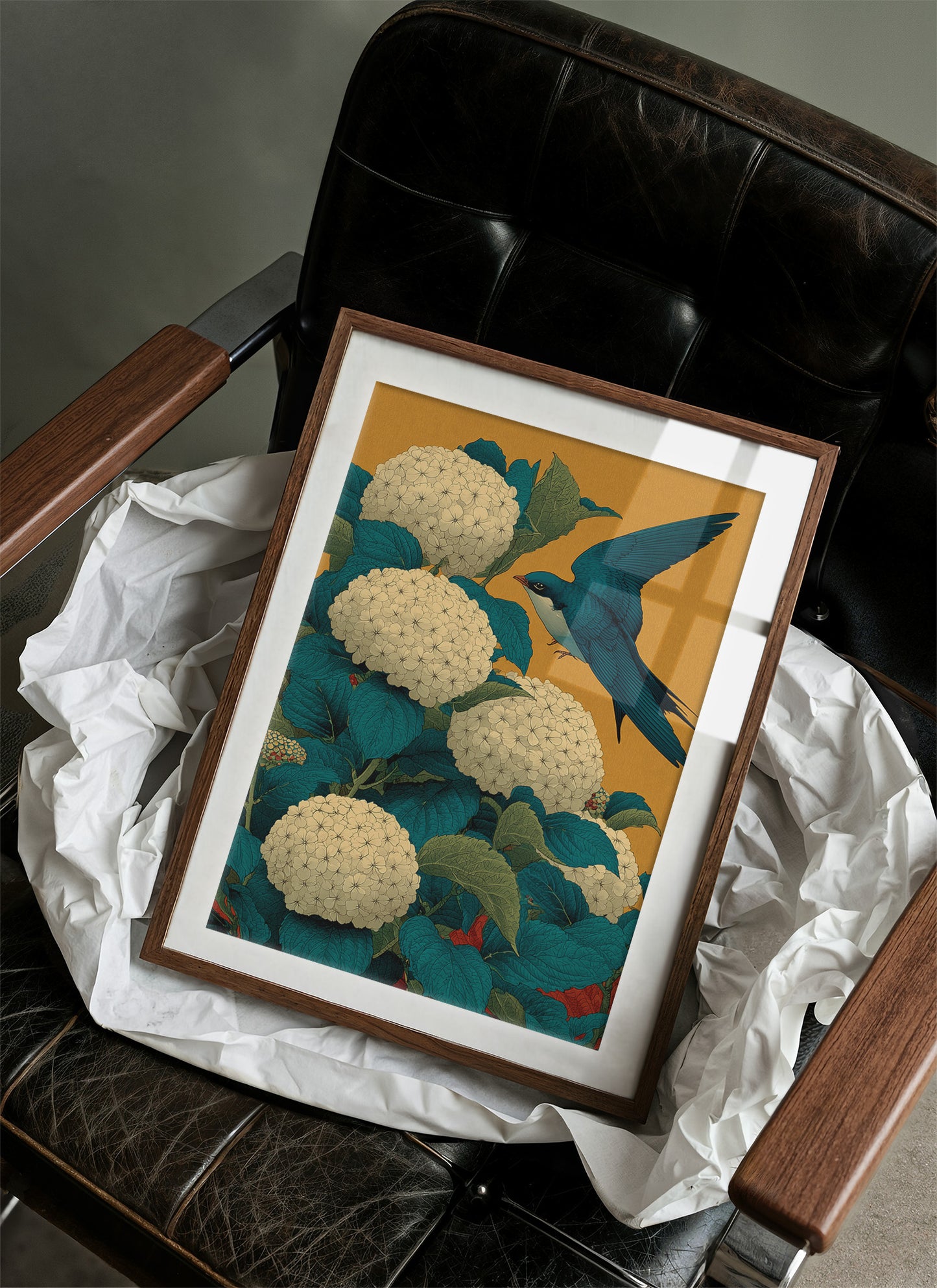The Swallow Came Back for the Hydrangeas