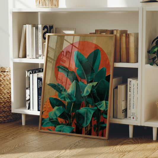 Banana Leaves at Sundown