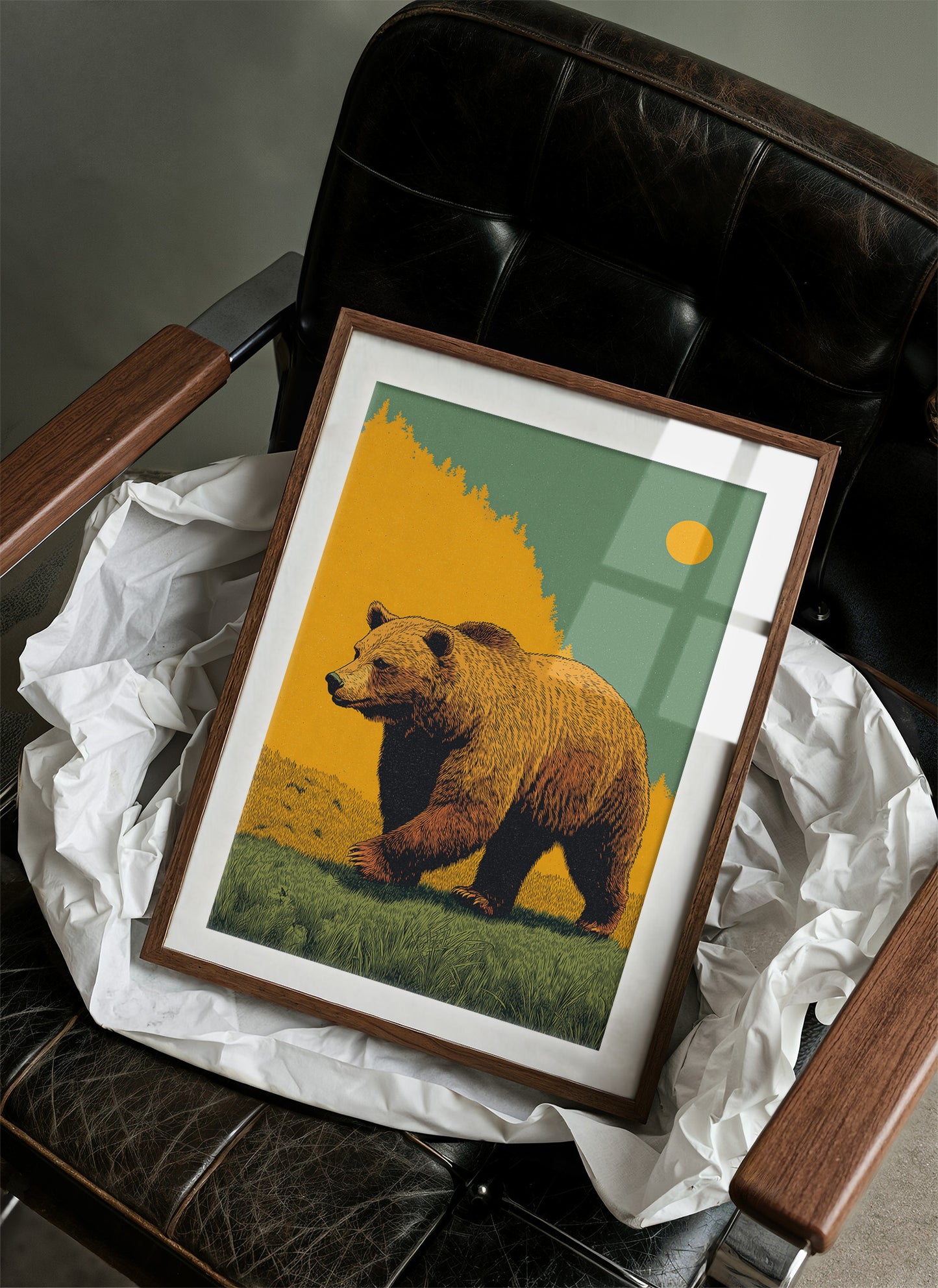 The Grizzly Walks at Dusk