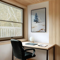 Farmhouse Under Blue Spruce