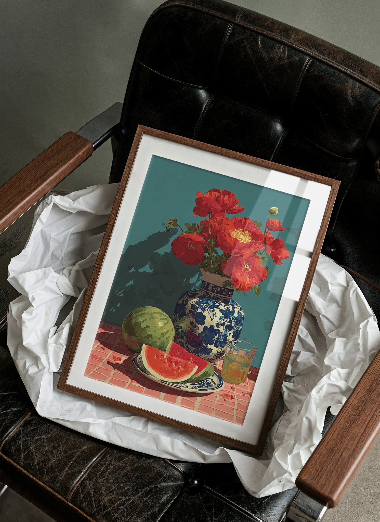 Poppies and Watermelon Slices