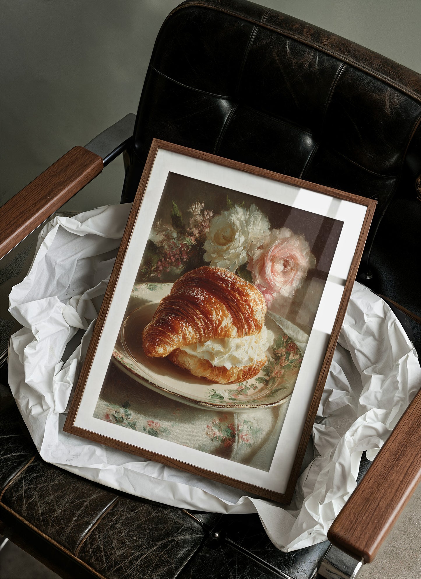 Croissant and Roses