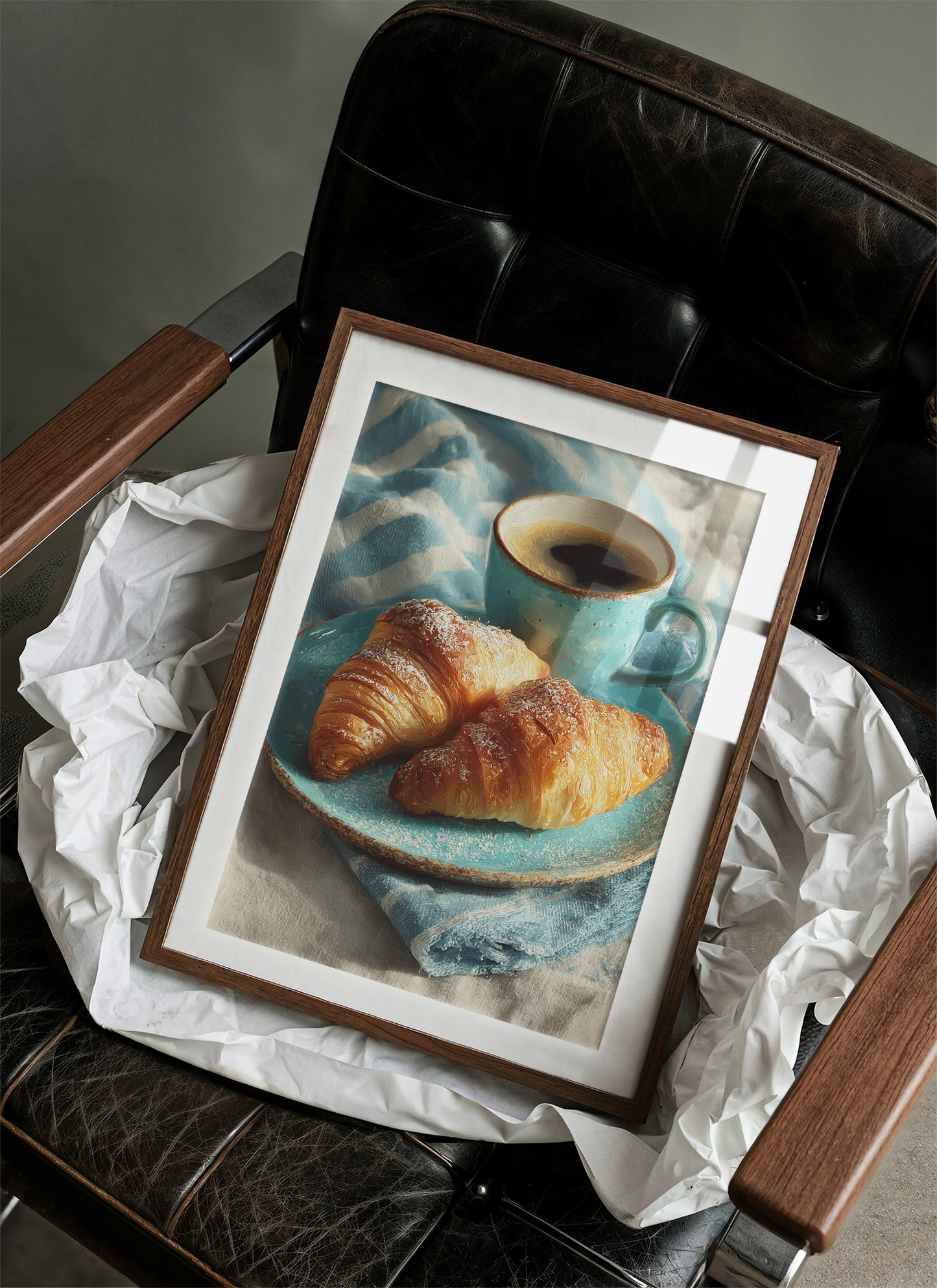 Croissants and Blue Linen