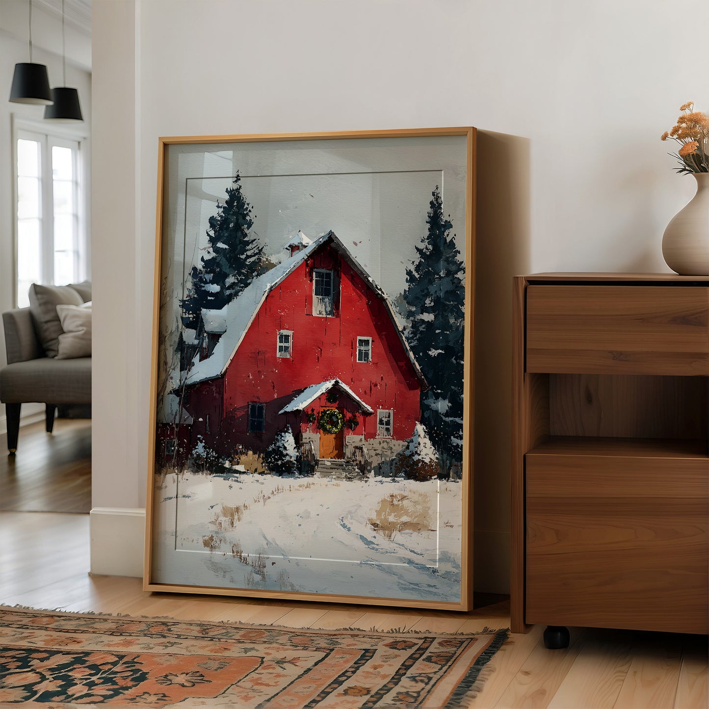 Wreath on the Old Red Barn