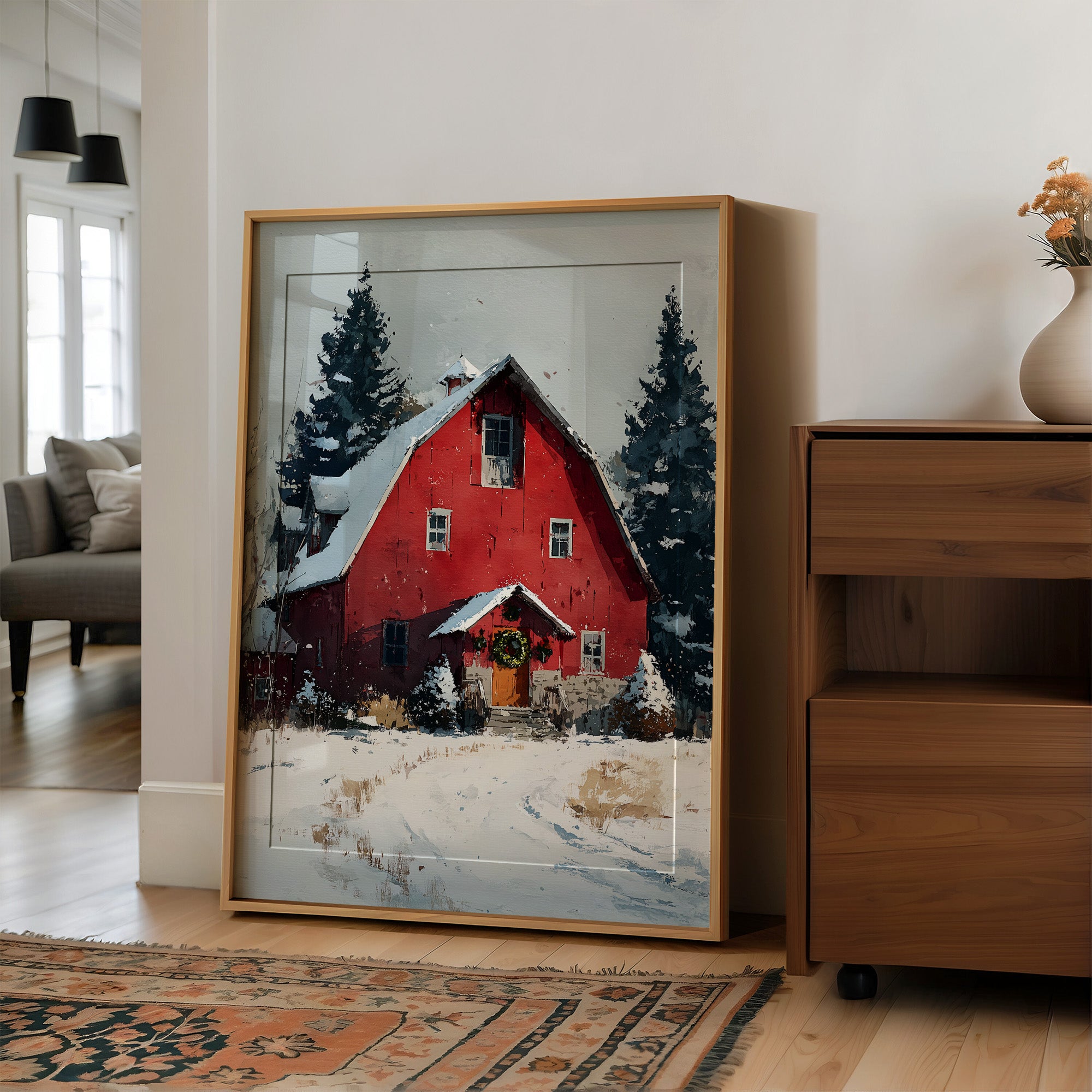 Wreath on the Old Red Barn