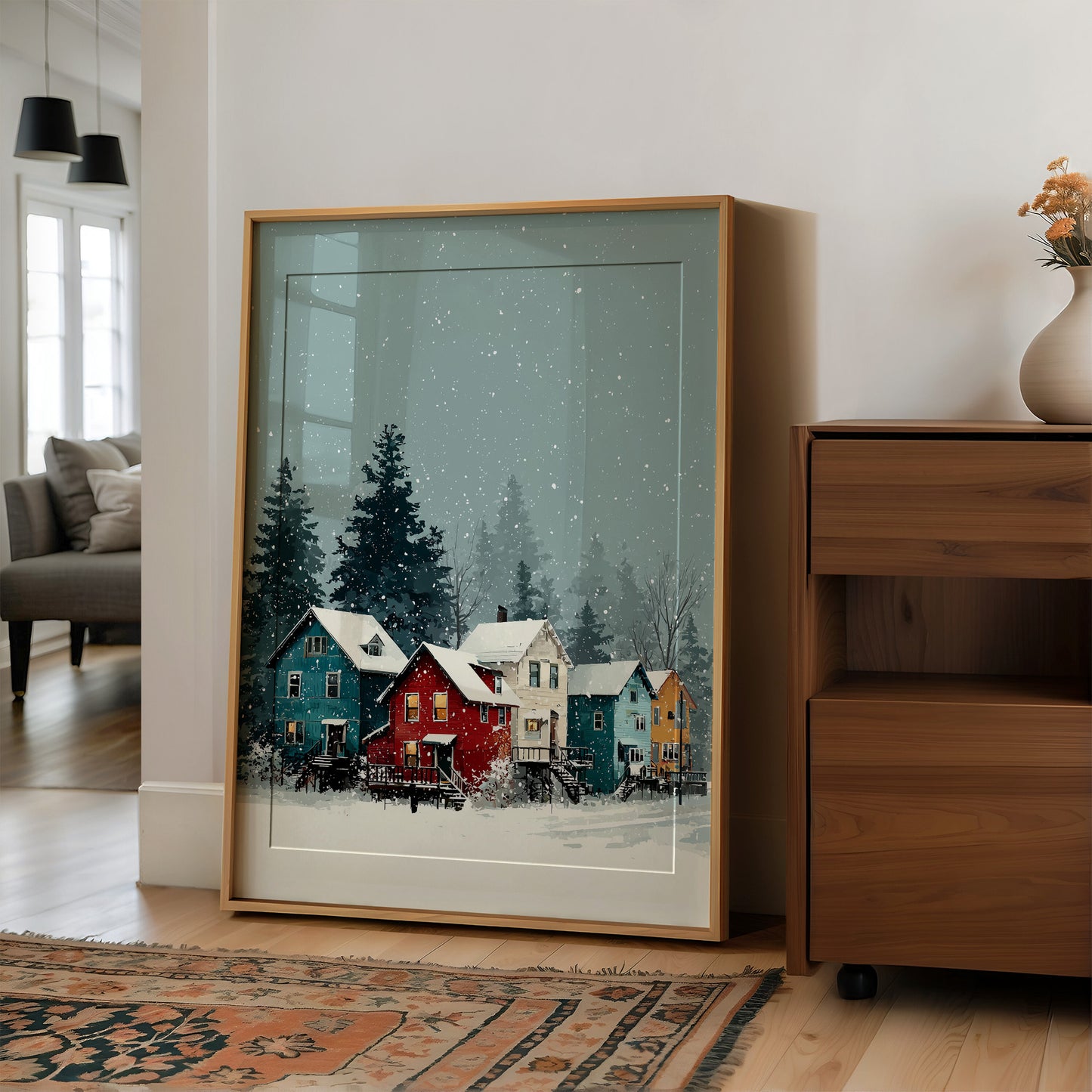 Snow Falls on Main Street