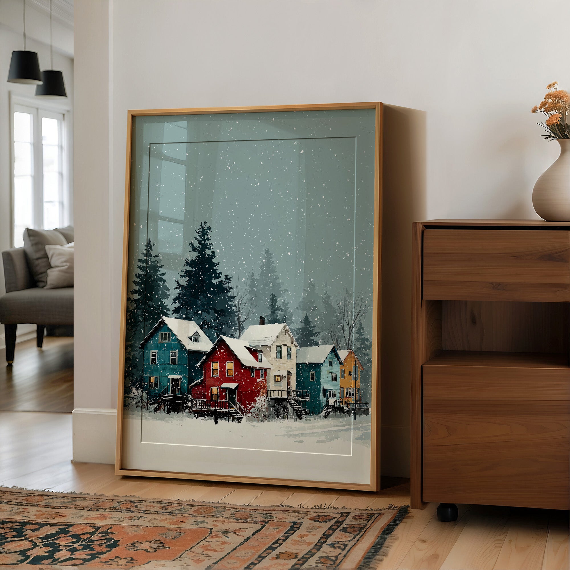 Snow Falls on Main Street
