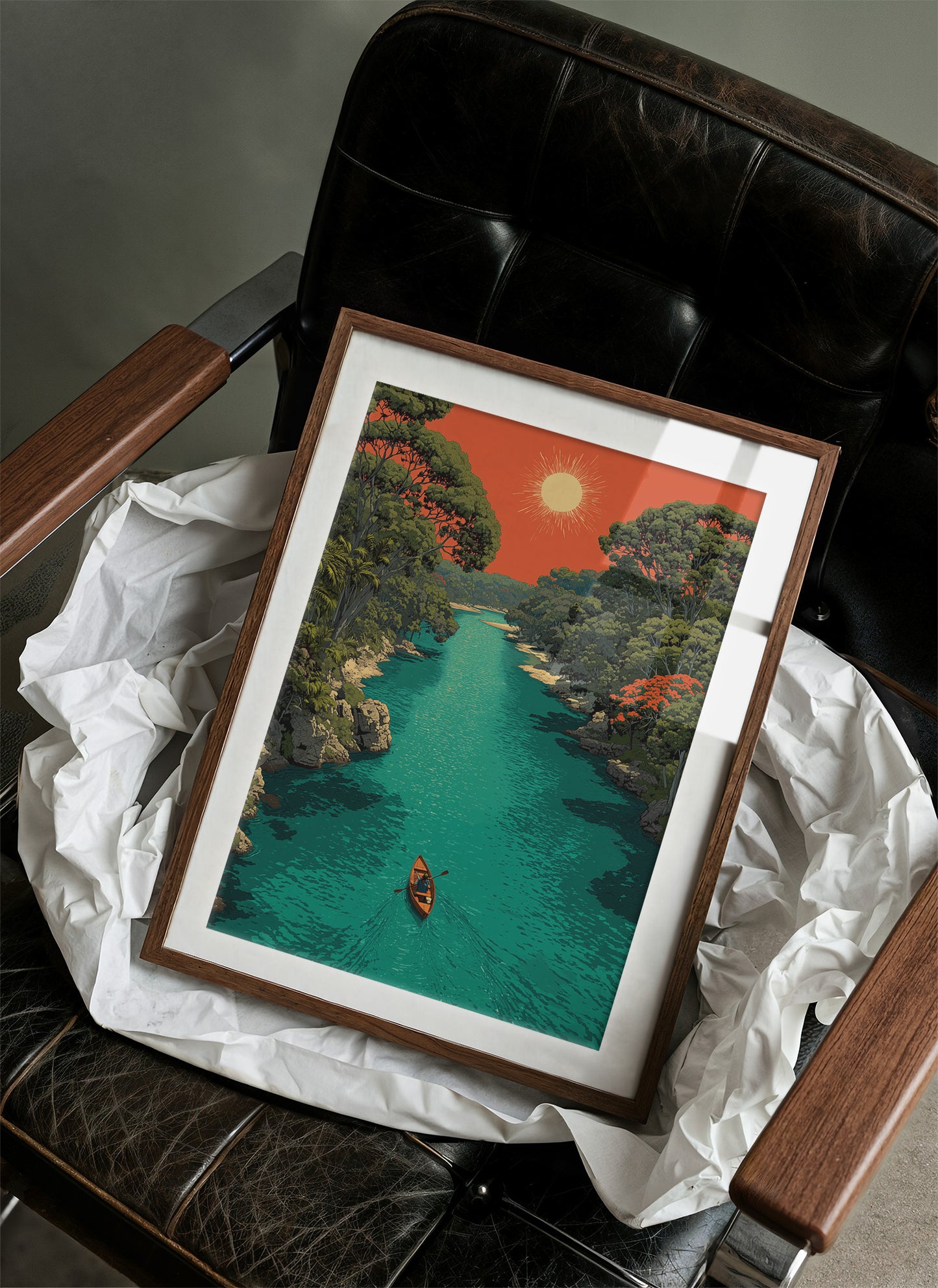Rowing Toward the Blazing Sun