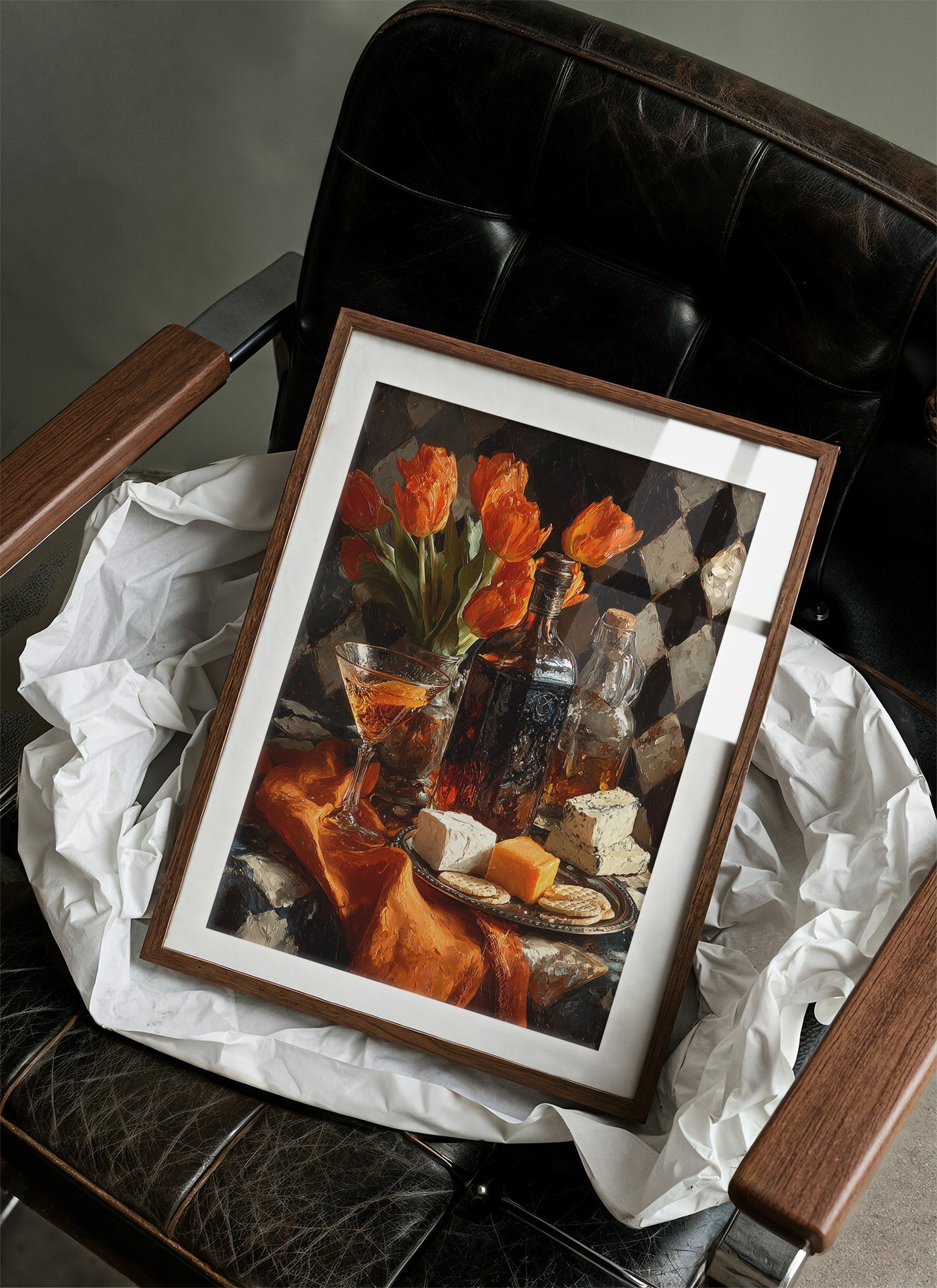 Tulips, Wine, and Cheese Board