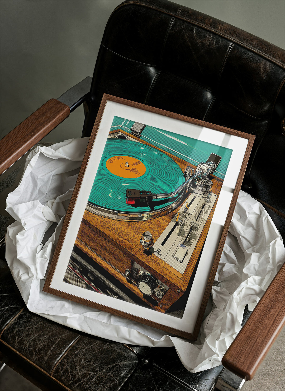 Spinning on Teal Vinyl