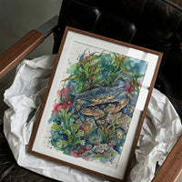 Tide Pool Guardian: Watercolor Blue Crab