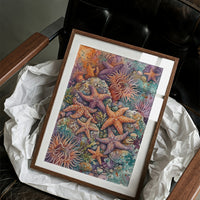 Starfish Cluster: Watercolor Tide Pool Study