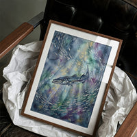 Bait Ball Hunter: Watercolor Barracuda Study