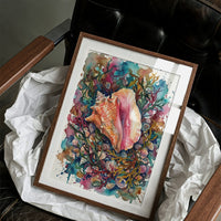 Conch Treasure: Watercolor Queen Conch Study
