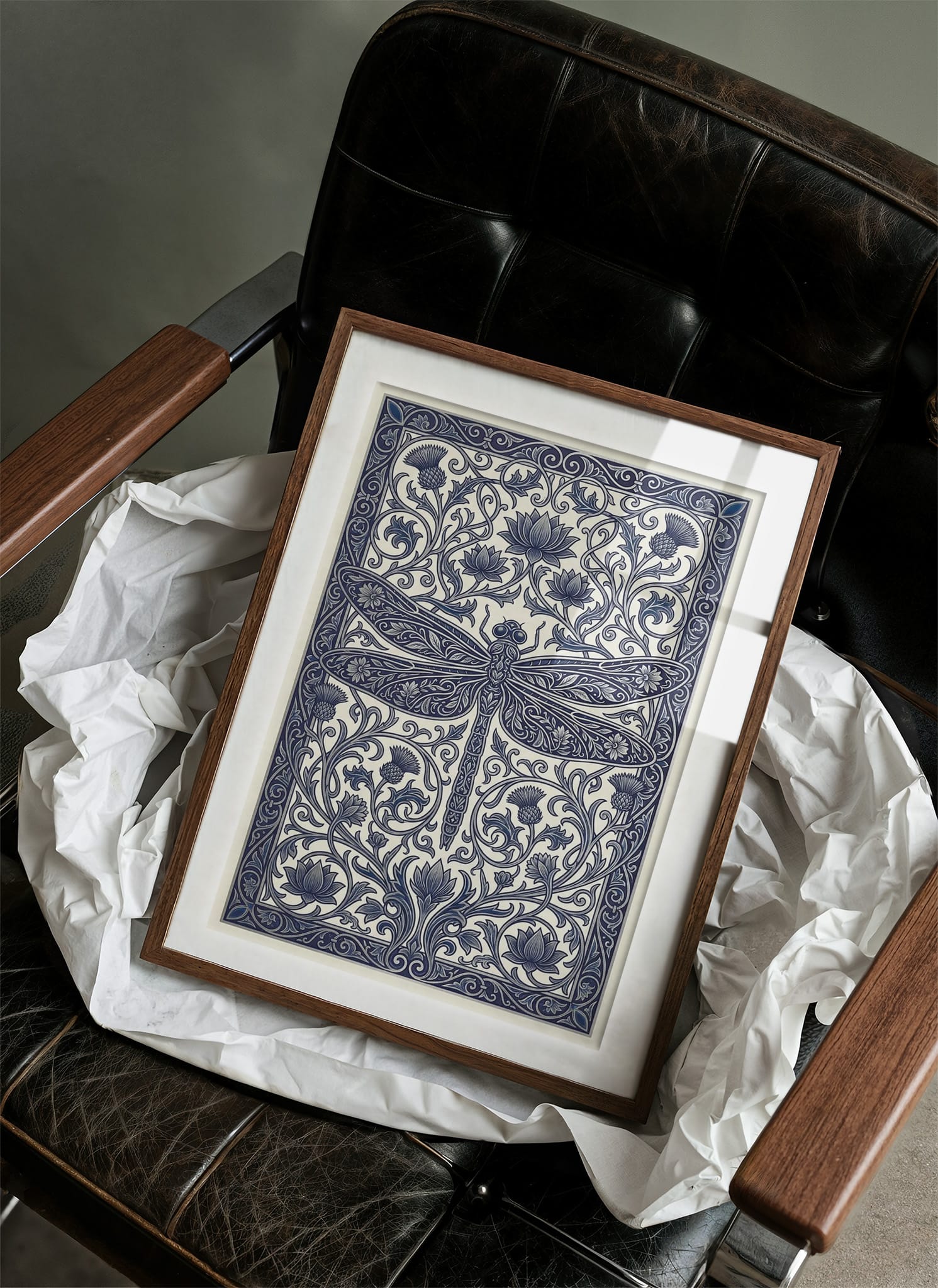 Dragonfly Lattice: Art Nouveau Pattern Study