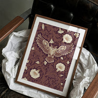 Owl in Flight: Art Nouveau Pattern Study