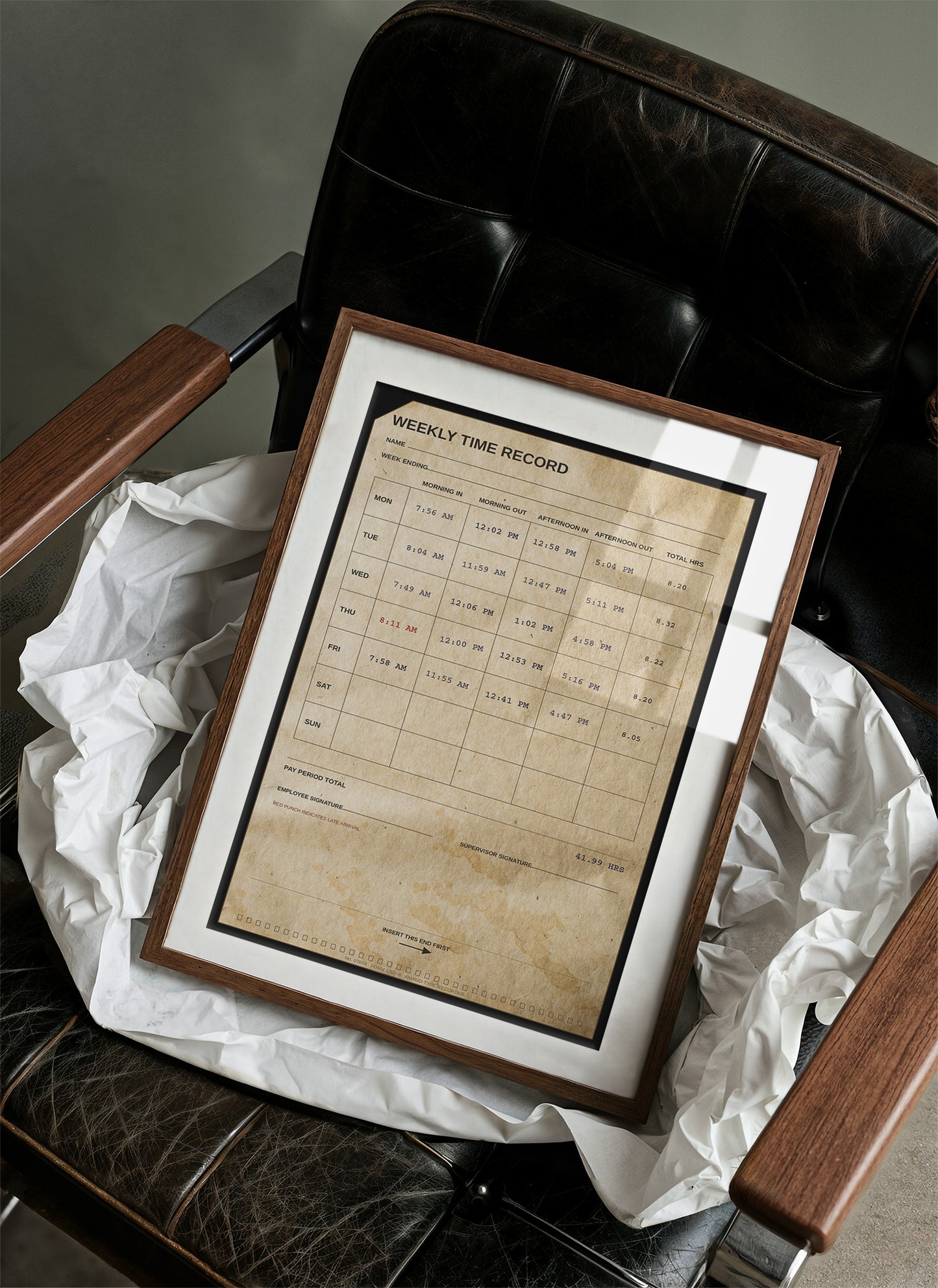 Clocked In: Weekly Time Record Print