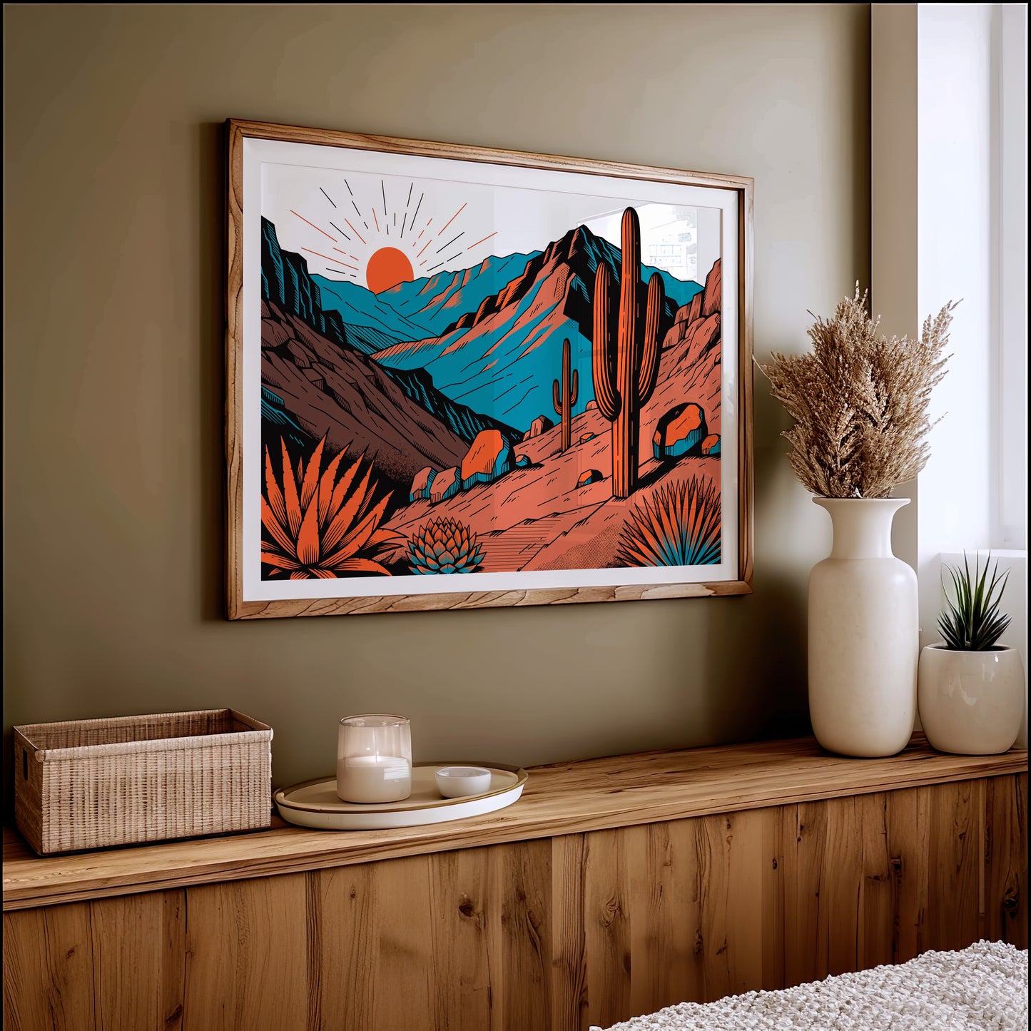 Sunrise Over Saguaro Ridge