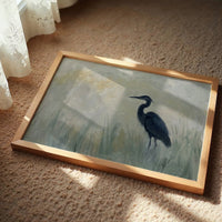 Heron in the Marsh Grass