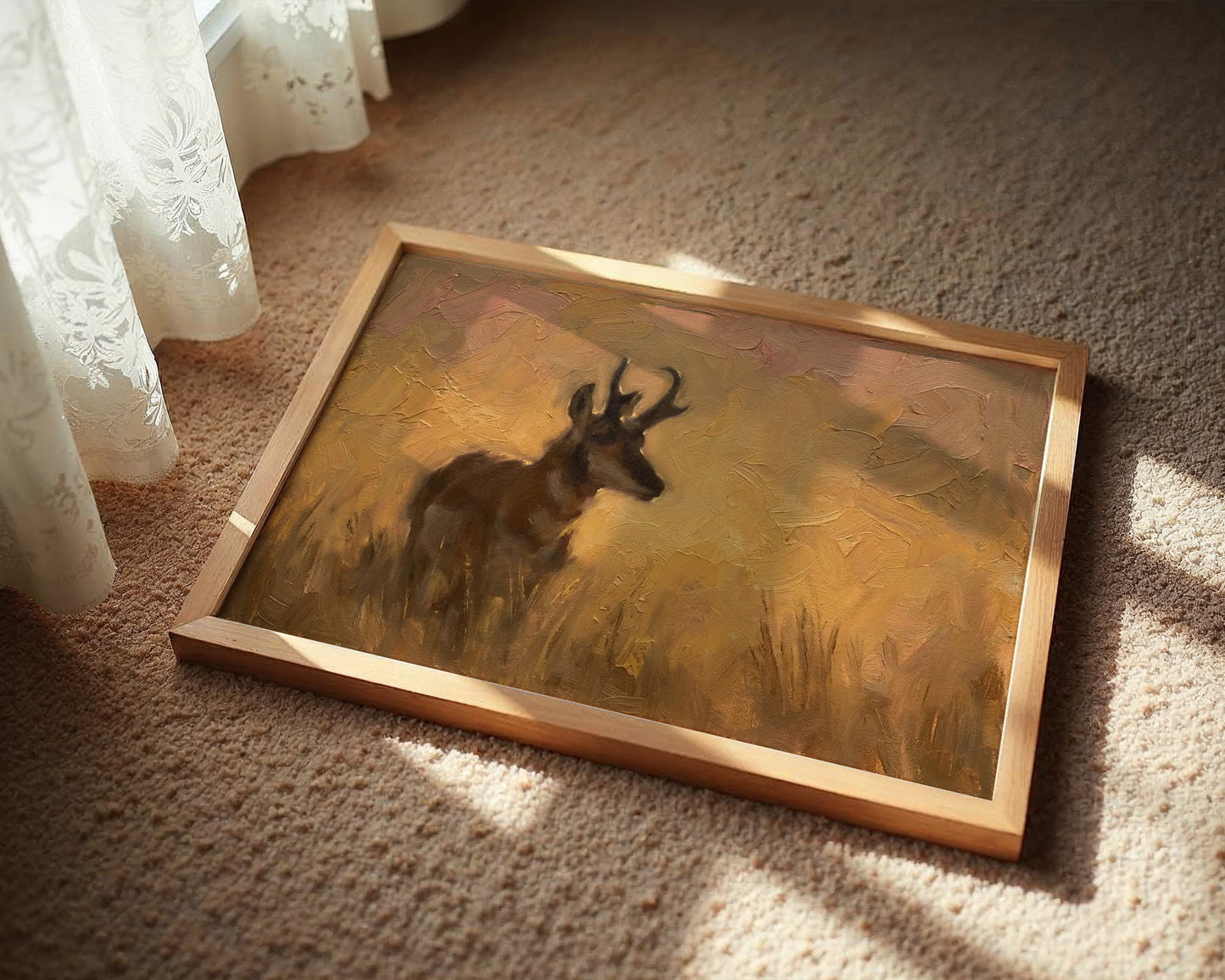 Pronghorn in Golden Grass