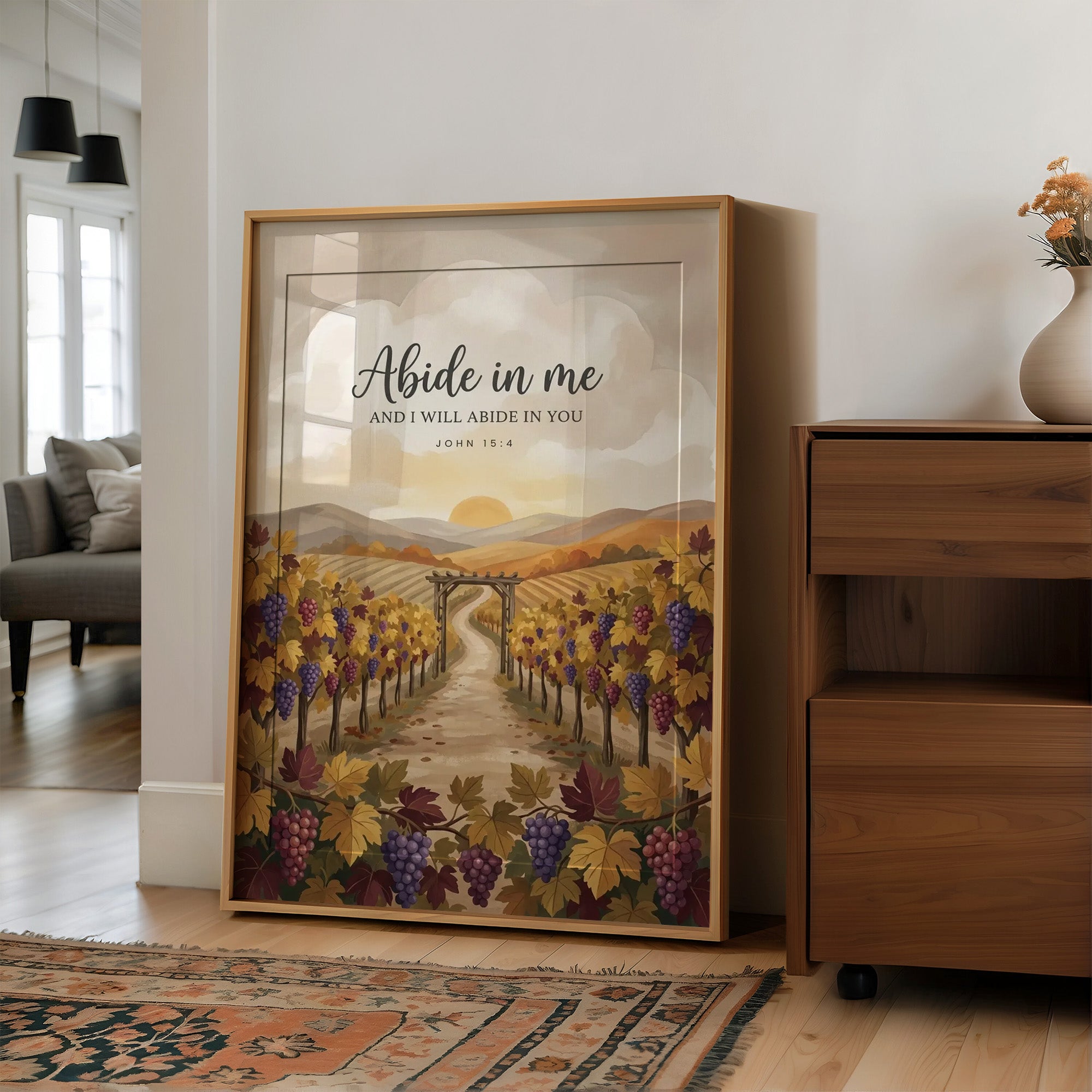 Abide in Me: Vineyard Scripture Print