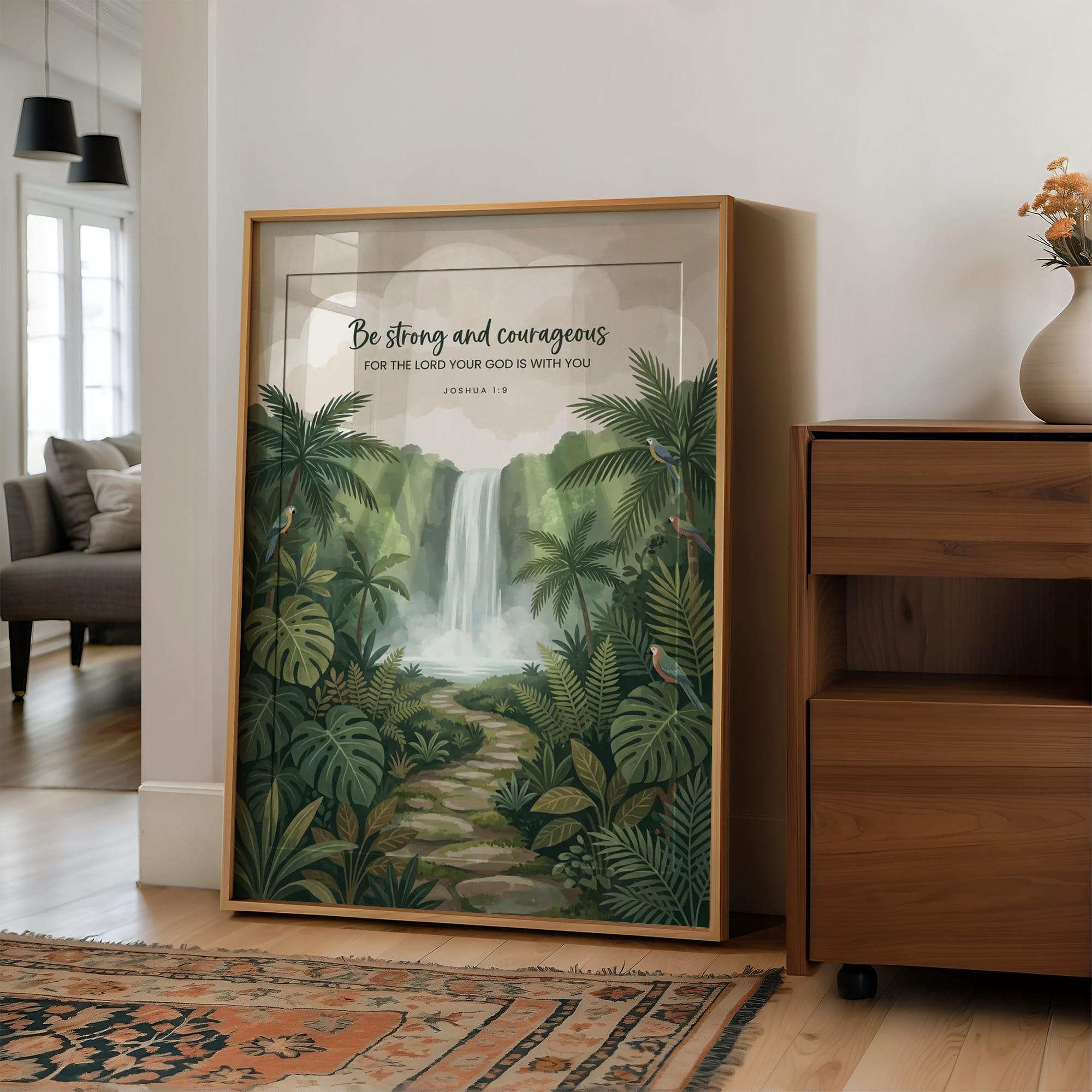 Be Strong and Courageous: Jungle Waterfall Path