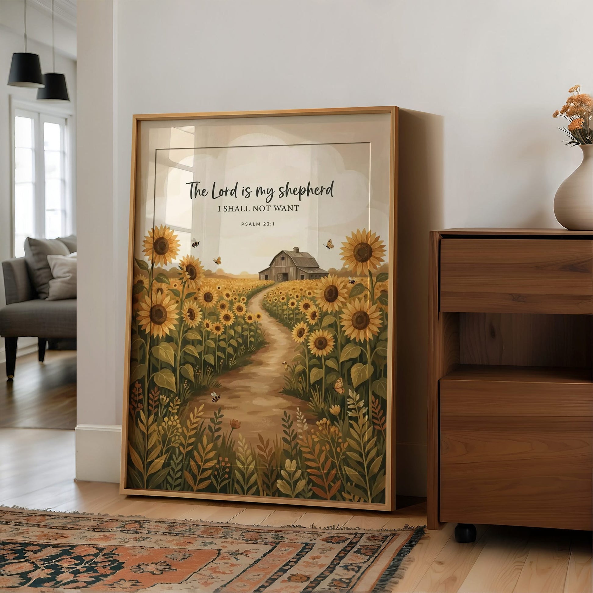 The Lord Is My Shepherd: Sunflower Barn Path