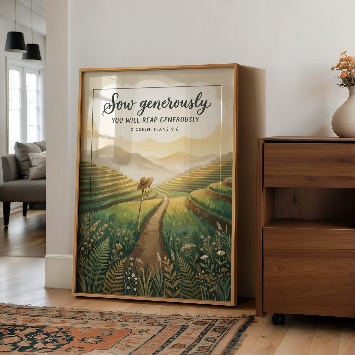Sow Generously: Terraced Rice Field Path