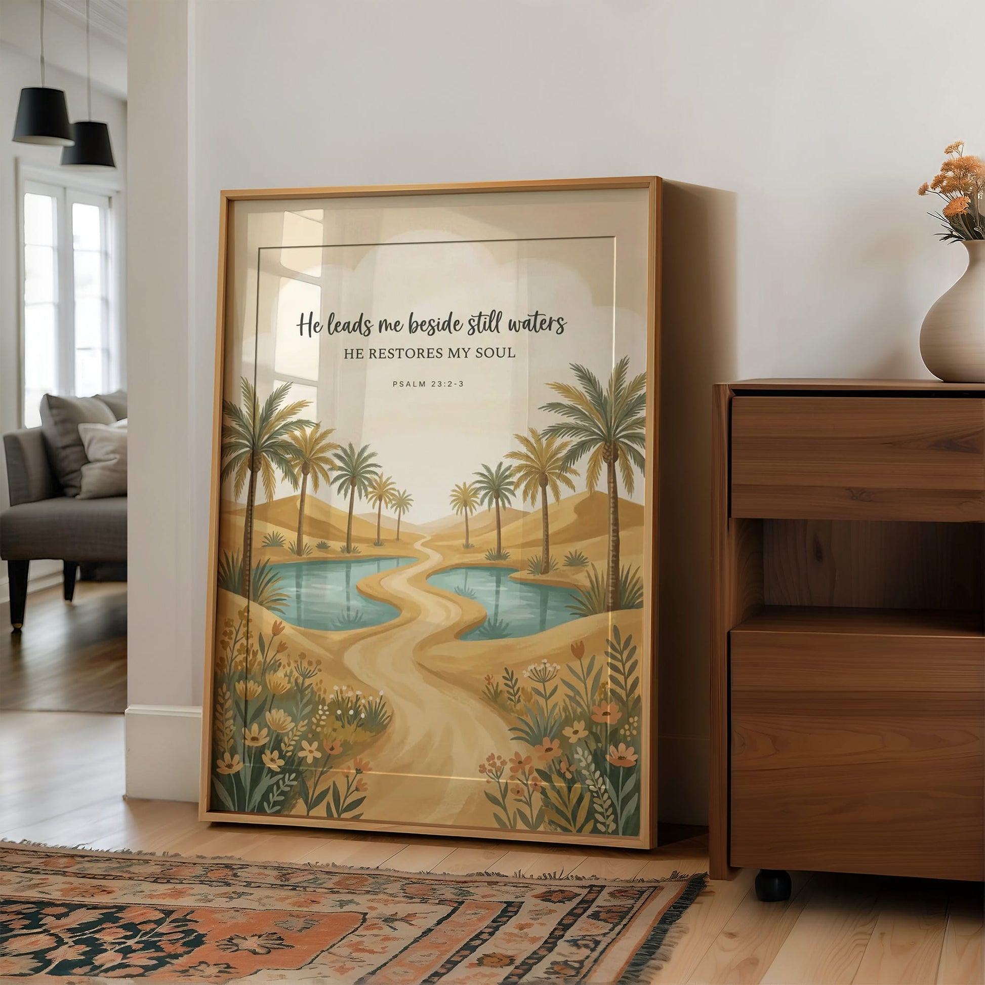 He Leads Me Beside Still Waters: Desert Oasis Path