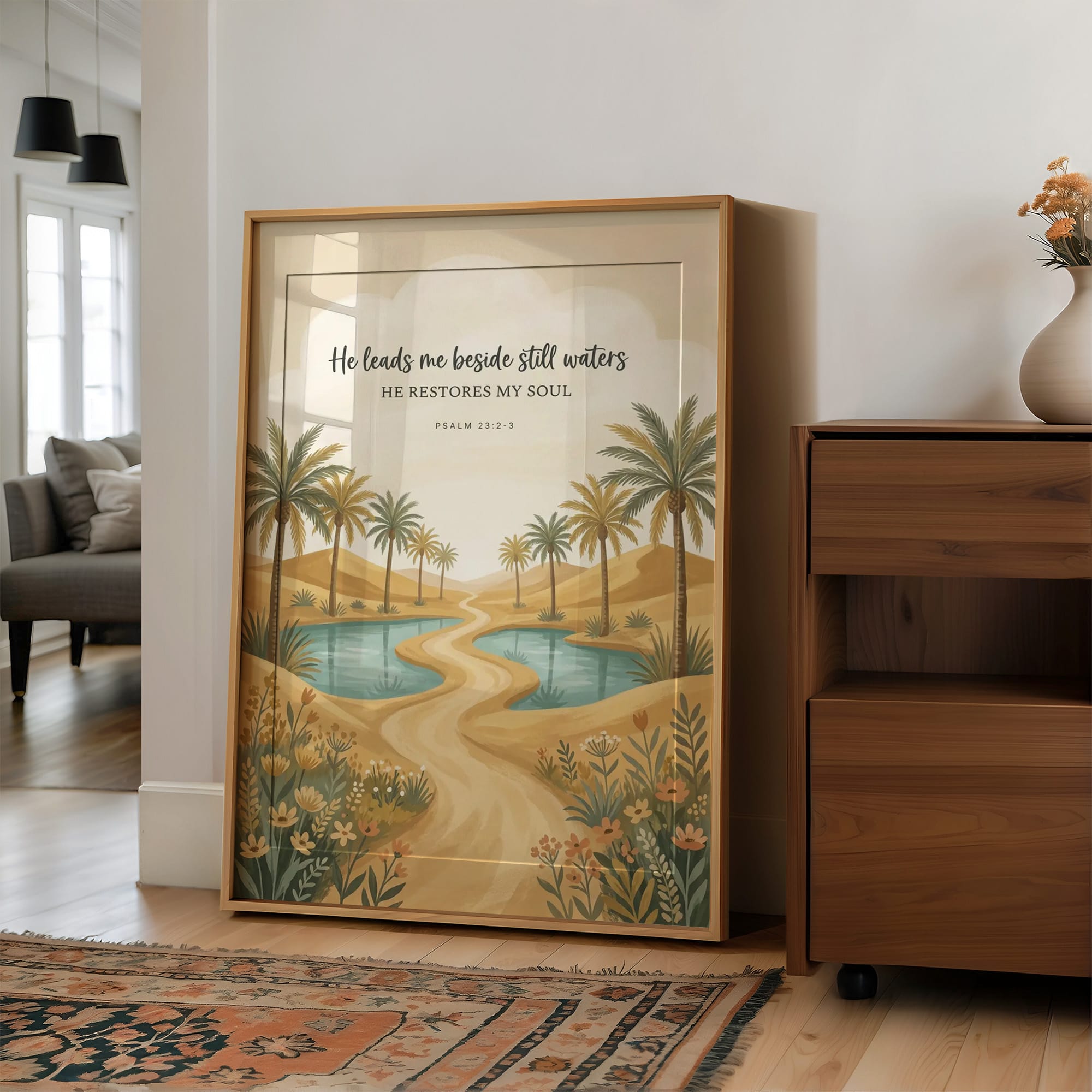 He Leads Me Beside Still Waters: Desert Oasis Path