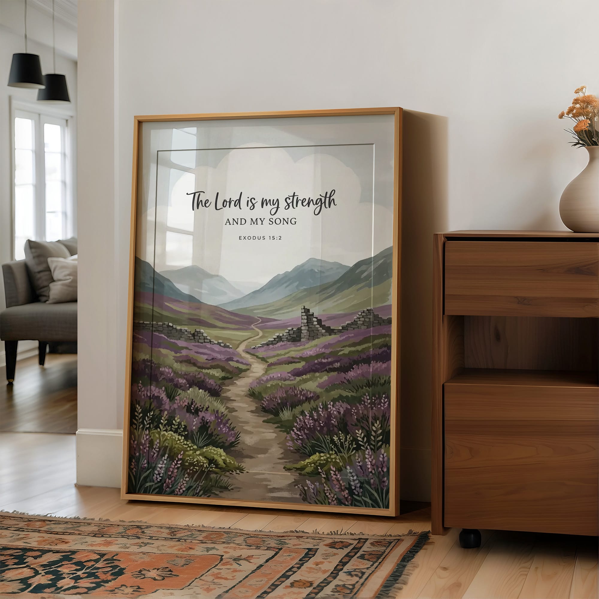 The Lord Is My Strength: Highland Heather Path