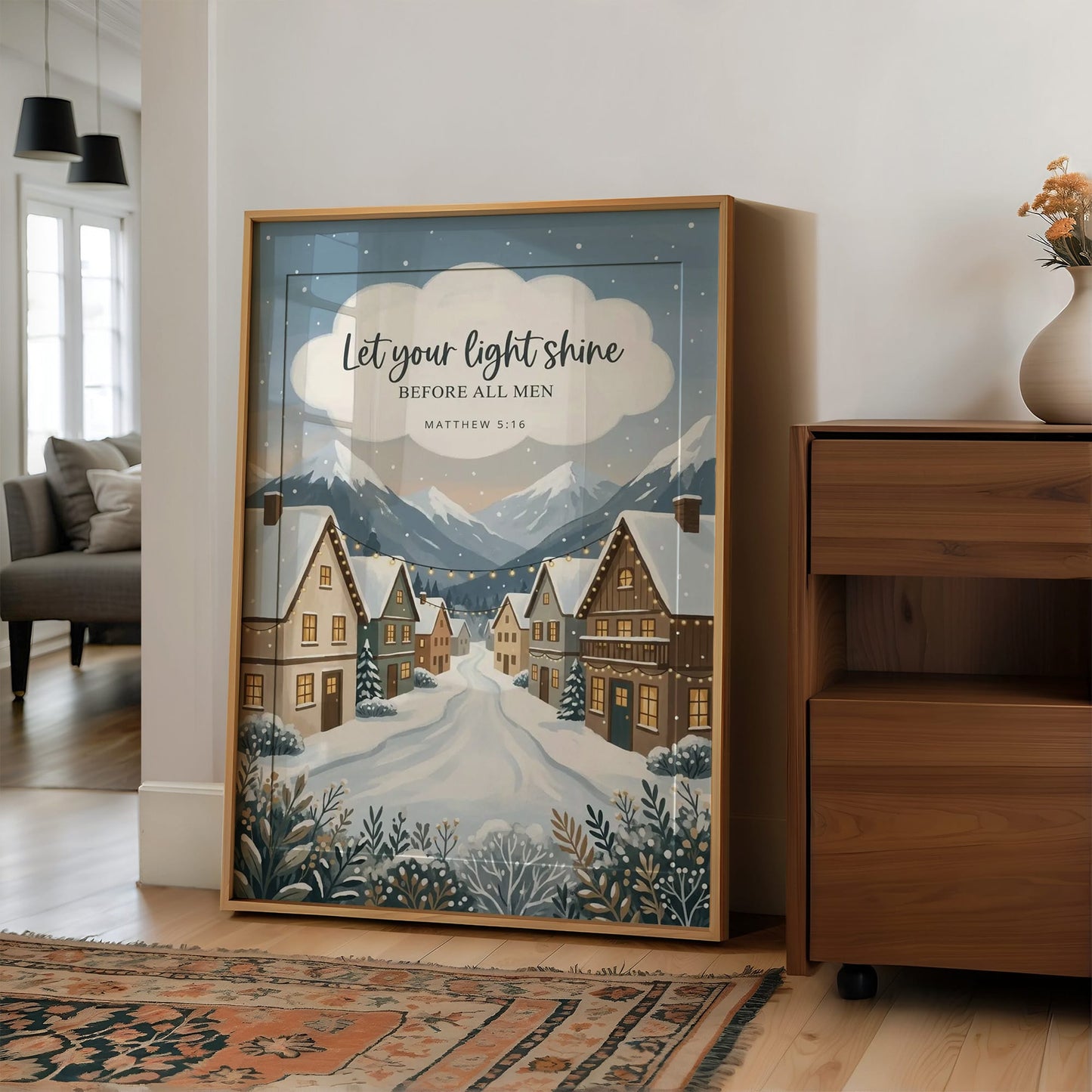 Let Your Light Shine: Snowy Alpine Village