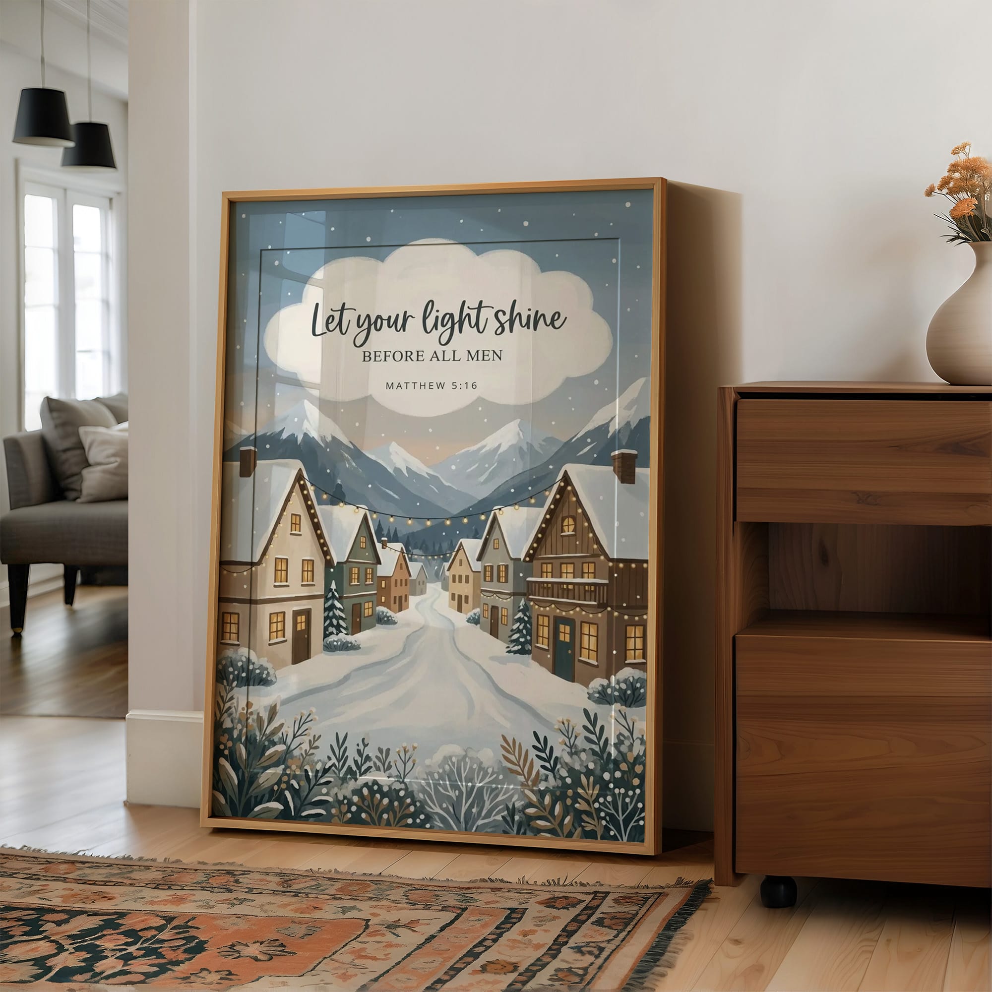 Let Your Light Shine: Snowy Alpine Village