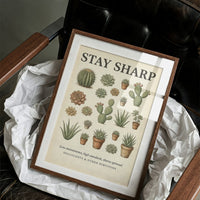 Stay Sharp: Vintage Succulent & Cactus Chart