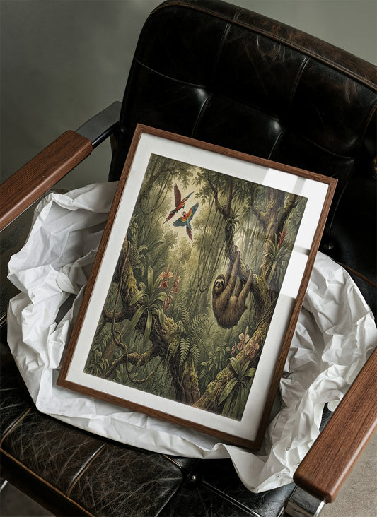 Sloth and Macaws in the Canopy