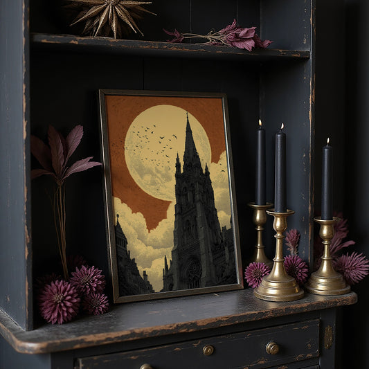 Cathedral Under a Copper Moon