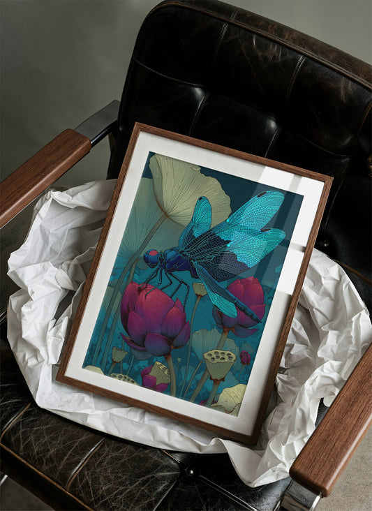 Dragonfly on the Lotus Pond