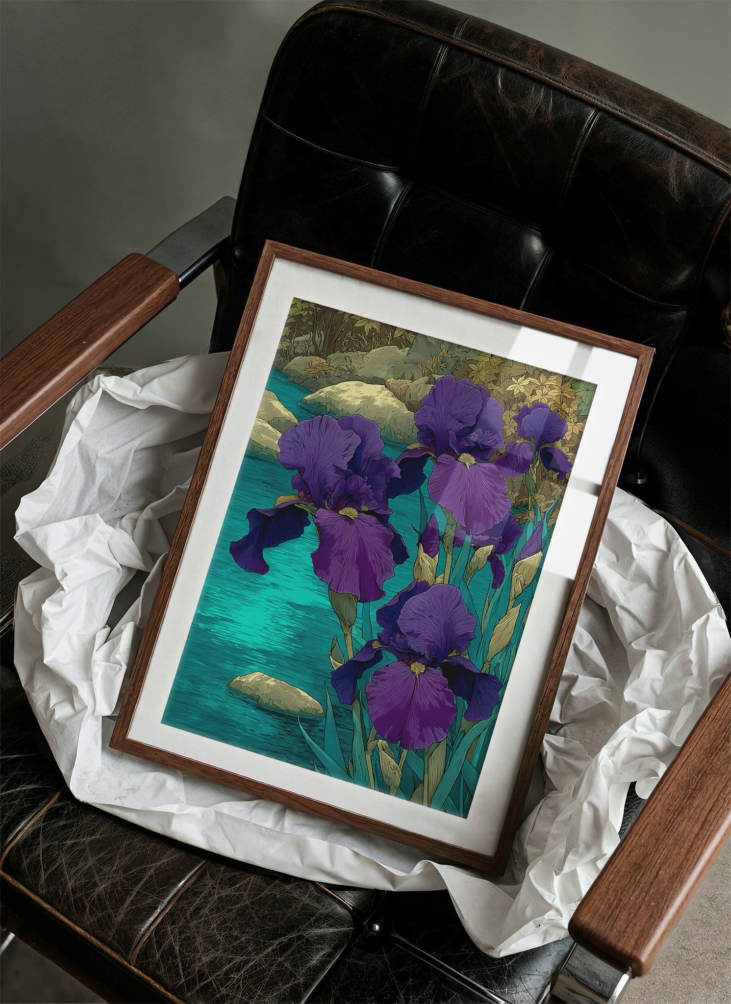 Indigo Blooms by the Stream
