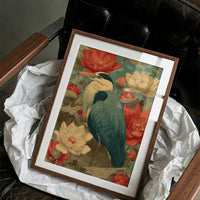 Heron Among the Lotus
