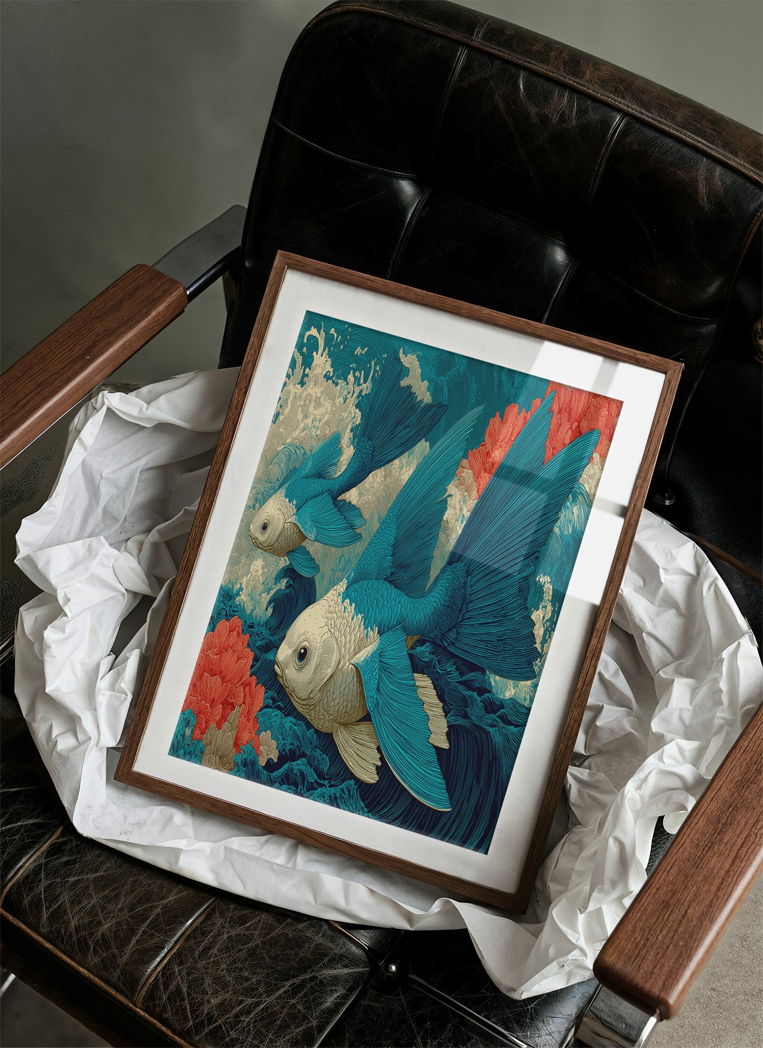 Koi in the Great Wave
