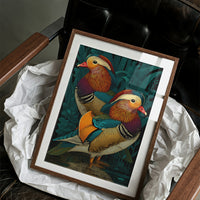 Mandarin Ducks in the Reeds