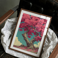 Blossoms Against a Teal Sky