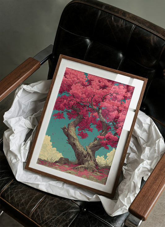 Blossoms Against a Teal Sky