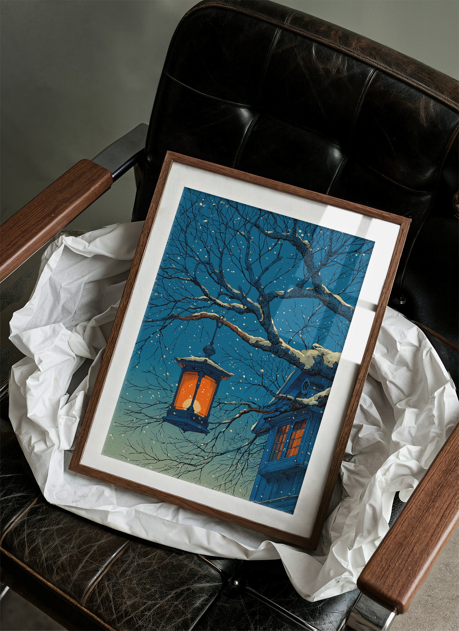 Winter Lantern in the Snow