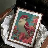 Grosbeak in the Blossoms