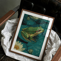 Frog Among the Lily Pads