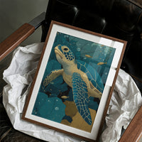Sea Turtle Through the Reef