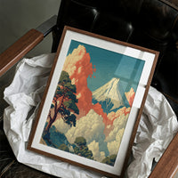 Fuji Above the Coral Clouds