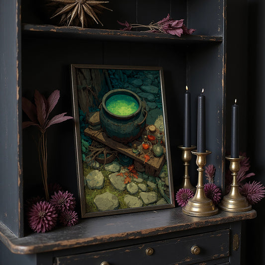 Witch's Cauldron in the Woods